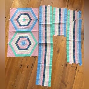 Colorful Quilted Fabric Pieces Quilt Scraps